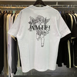 Wholesale amri little angel crane peace bird digital gradient letter logo couple's short set