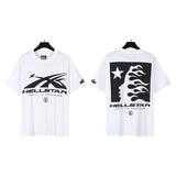 american trend high quality loose t-shirt pure cotton front and rear high-definition printing casualcoupletrendy short sleeves