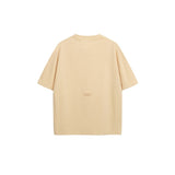 Ac letter print high street washed distressed vintage oversized short sleeve couple t-shirt