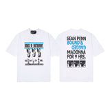 Erd rich second generation loose version american trend quiet eye printing round neck short sleeve t-shirt couple outfit