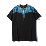 Marcelo classic phantom wings t-shirt - colorful feather lightning blade design - perfect for couples (mb short sleeve)