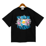 American rhu co-branded marlboro f formula traffic jam coconut tree sunset logo short-sleeved couple t