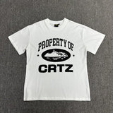 Wholesale foreign trade alcatraz basic series short-sleeve corteiz phantom letter logo print t-shirt