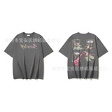 European and american spring/summer ow gradient arrow graphic crew neck short sleeve t-shirt