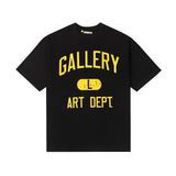 American retro gallery dept. letter print oversized double gauze pure cotton short sleeve t-shirt
