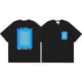 Summer collection: casa casablanca print oversized short-sleeve t-shirt - premium heavyweight cotton