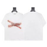 Mm series export wholesale margiela simple style digital four-corner mark couple short-sleeved t-shirtpure cotton high quality