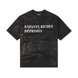 Erd melancholic rich second generation short-sleeved portrait sketch graffiti cross-border new high street loosecasual print