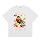 Summer collection: casa casablanca print oversized short-sleeve t-shirt - premium heavyweight cotton