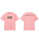 Wholesale export sup streetwear letter print 100% cotton t-shirt - relaxed fit, crew neck, short sleeve