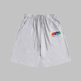 Factory direct trapstar rainbow letter gradient towel embroidery short sleeve t-shirt & fog high street shorts set