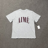 Aime leon dore color block letter high street loose short sleeve t-shirt hoodie long sleeve