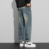 Unisex Jeans Retro Jeans Spring and Autumn Loose Straight Casual Pants