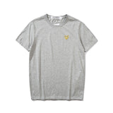 Kawakubo plaloveembroider short-sleeved pure cotton red heart eyes couple t-shirty long sleeves shirt taobao ling