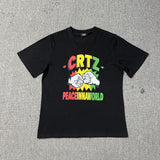 Wholesale foreign trade corteiz devil's island letter logo print short sleeve fog high street couple oversized t-shirt