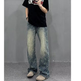 Unisex Jeans Straight leg pants vibe washed