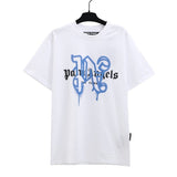 wholesale pa angel coconut tree flame letter logo graffiti paint short-sleeved t-shirt