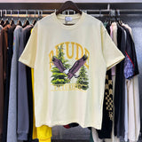 Rhude T Shirts Pandora Eagle Print Cotton Short Sleeve Men and Women