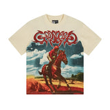 Cross-border wholesale american trend skull metal rock band robot bottom shirt pure cotton looselong sleevest