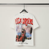 American valley washed distressed printing short-sleeved t-shirt valeforever hoodie sweatshirt long