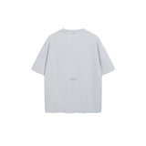 Ac letter print high street washed distressed vintage oversized short sleeve couple t-shirt