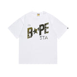 Cross-border wholesale summer classic ape camo lightning print cotton short sleeve t-shirt