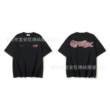 European and american spring/summer ow gradient arrow graphic crew neck short sleeve t-shirt
