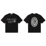 American retro gallery dept. letter print oversized double gauze pure cotton short sleeve t-shirt