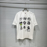 American asaali retro celebrity portrait print short sleeve men's 100% cotton t-shirt