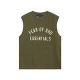 Fog icon double line essentials american high street summerloose couple short sleeve trendy heavy weight t-shirt