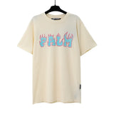 Correct version of pa beheaded bear short sleeves palm tree high street bat sleeves big logo letter on the back