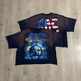 Rare peaceloose t-shirt american street oversize oversized hot diamond short-sleeved t-shirt