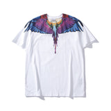 Marcelo classic phantom wings t-shirt - colorful feather lightning blade design - perfect for couples (mb short sleeve)