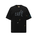 Gallery european and american couple wear plus size fried color washed short-sleeved t-shirt youth tee