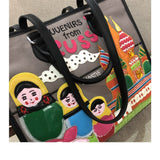 Chh Chrome Heart Leather Bag Splicing Embroidered Tote Bag