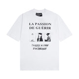 Erd rich second generation loose version american trend quiet eye printing round neck short sleeve t-shirt couple outfit
