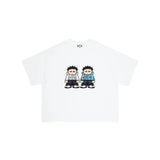 High-quality, niche, premium american-style short-sleeve t-shirt with trendy sanskrit letter print