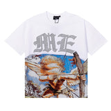 wholesale american trend mixed emotion alien octopus hot diamond angel short-sleeved couple full print