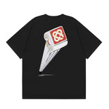 casa casablanca short-sleeved fantasy door letter logo printingstylish round neck short-sleeved t-shirt