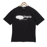 Cross-border pa spray-painted letter short-sleeved palm tree fog high street graffiti logo t