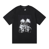 Purple br@nd comfy basics letter logo printing short-sleeved fog american street t-shirt