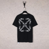 Correct version offow rainbow gradient arrow twill cashew flower graffiti short-sleeved t-shirt