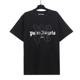 wholesale pa angel coconut tree flame letter logo graffiti paint short-sleeved t-shirt