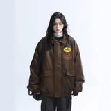 Unisex Baseball Jersey PU Leather Jacket Baseball Jacket