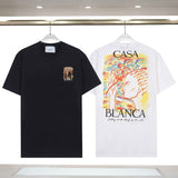 Casablanca spring/summer dreamland: starry castle casa letter logo short sleeve couple's tee
