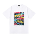 Purple br@nd comfy basics letter logo printing short-sleeved fog american street t-shirt