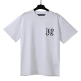 wholesale pa angel coconut tree flame letter logo graffiti paint short-sleeved t-shirt