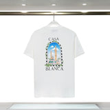 Casablanca spring/summer dreamland: starry castle casa letter logo short sleeve couple's tee