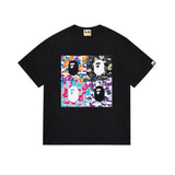 Cross-border wholesale summer classic ape camo lightning print cotton short sleeve t-shirt