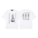 Mopey rich second generation xia loose version beautiful trendy quiet eyes printing round neck short sleeve t-shirt high street